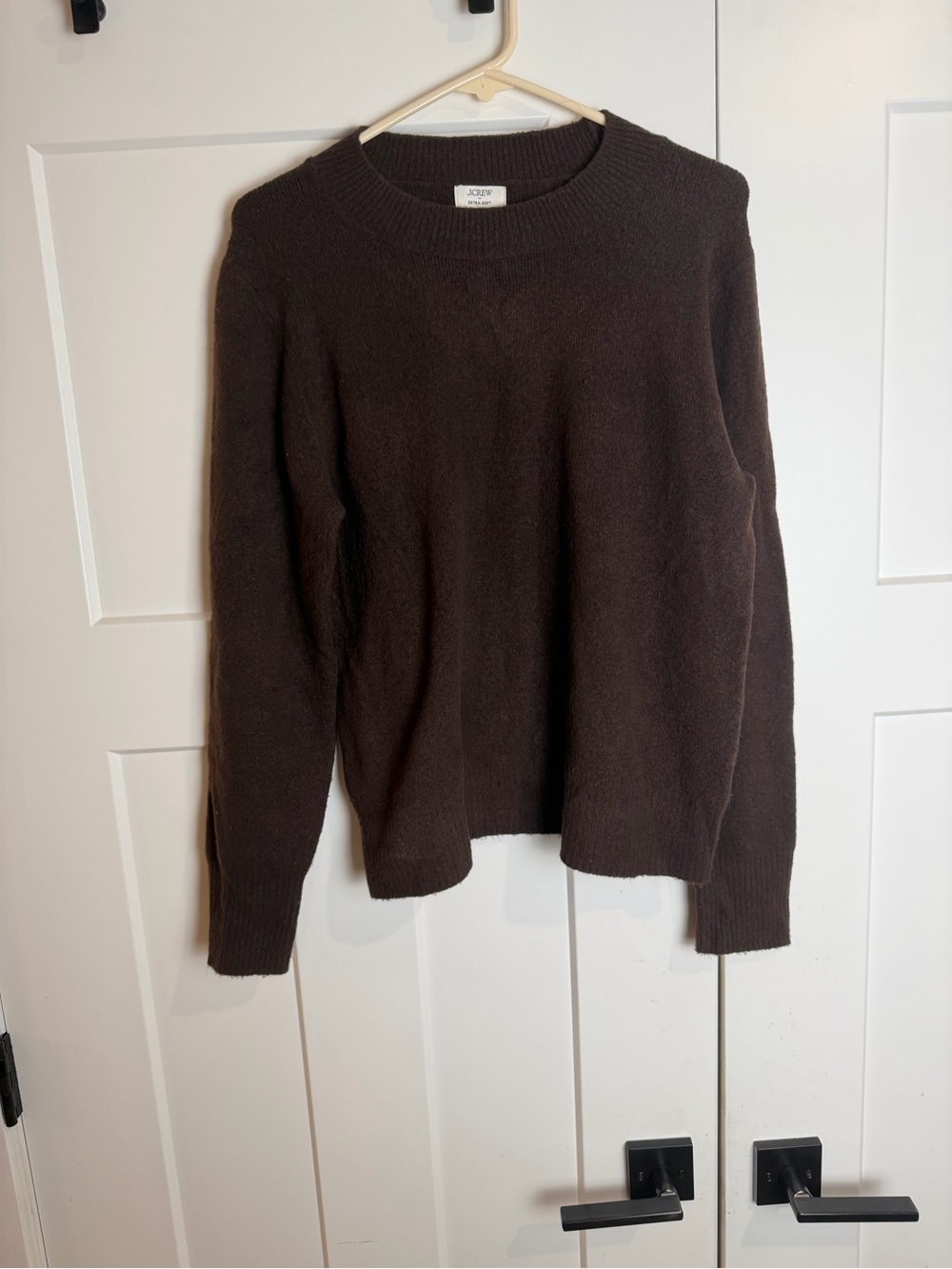 J. Crew Women’s Extra Soft Dark Brown Crewneck Sweater